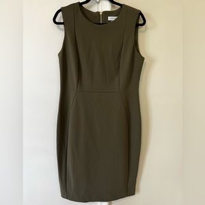 Army Green Calvin Klein Dress